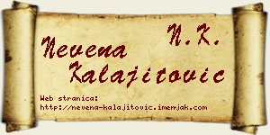 Nevena Kalajitović vizit kartica